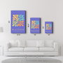 Wallity Pintura Decorativa de Vidrio Templado Multicolor 35 x 55 cm
